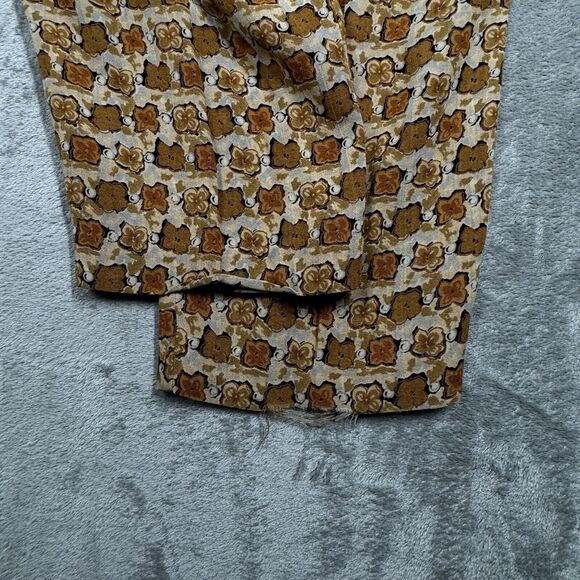 Marsha Brander for Componix Pants Women 8 Brown Geometric Palazzo Pants Neutral - Picture 6 of 8